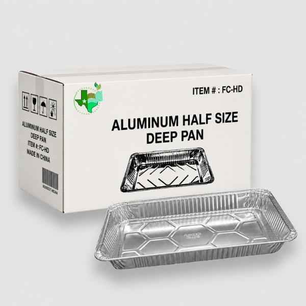 [100ct] Half Deep Aluminum Foil Pans
