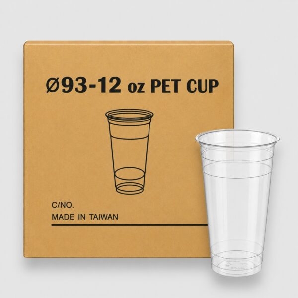 [1,000ct] 12 oz Clear PET Cups 93mm