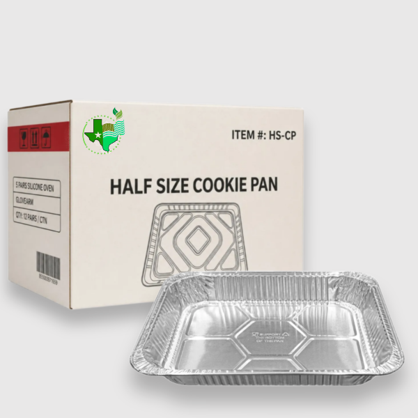 [100ct] Half Size Cookie Aluminum Foil Pans