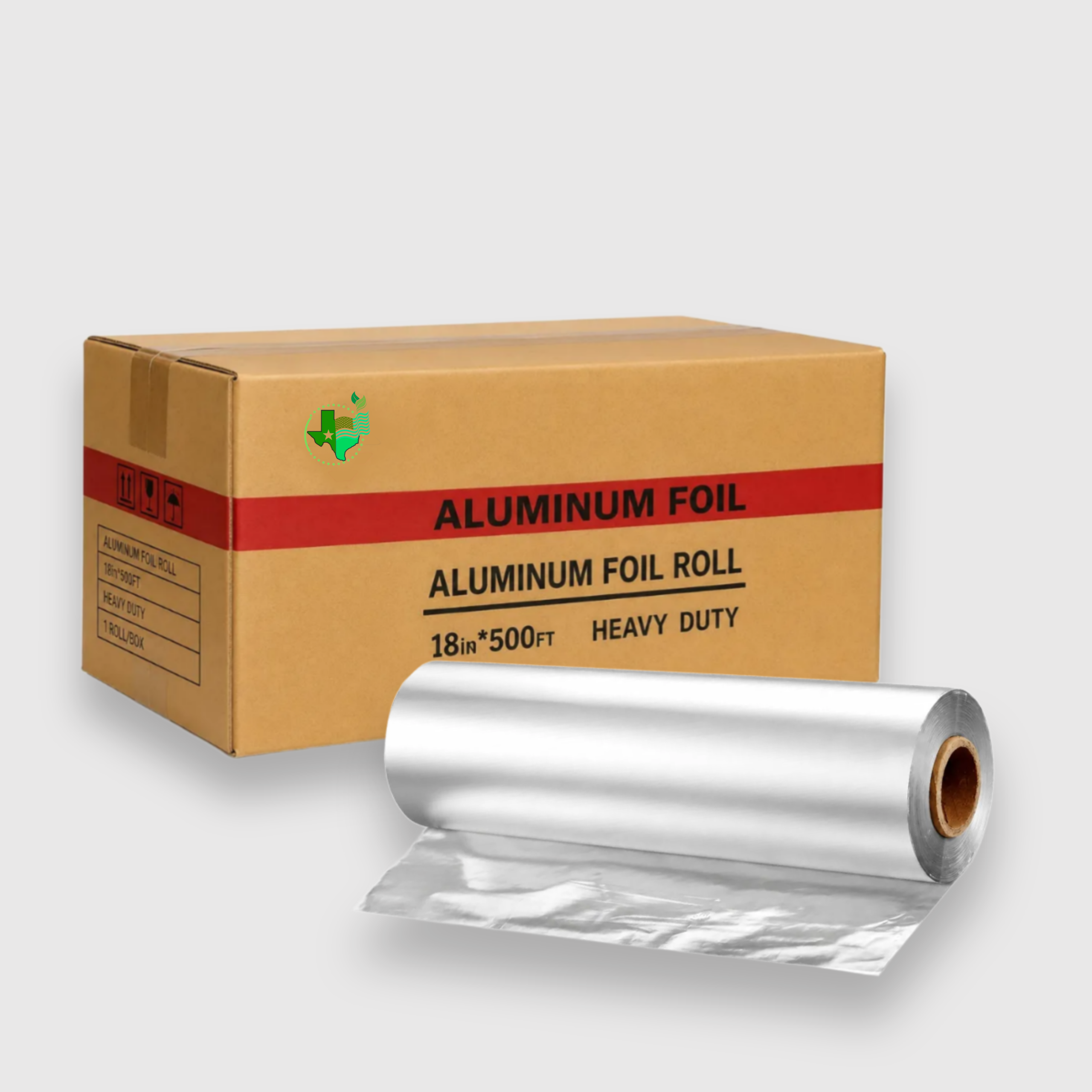 [4 Rolls] Heavy Duty Aluminum Foil Rolls 18”x500