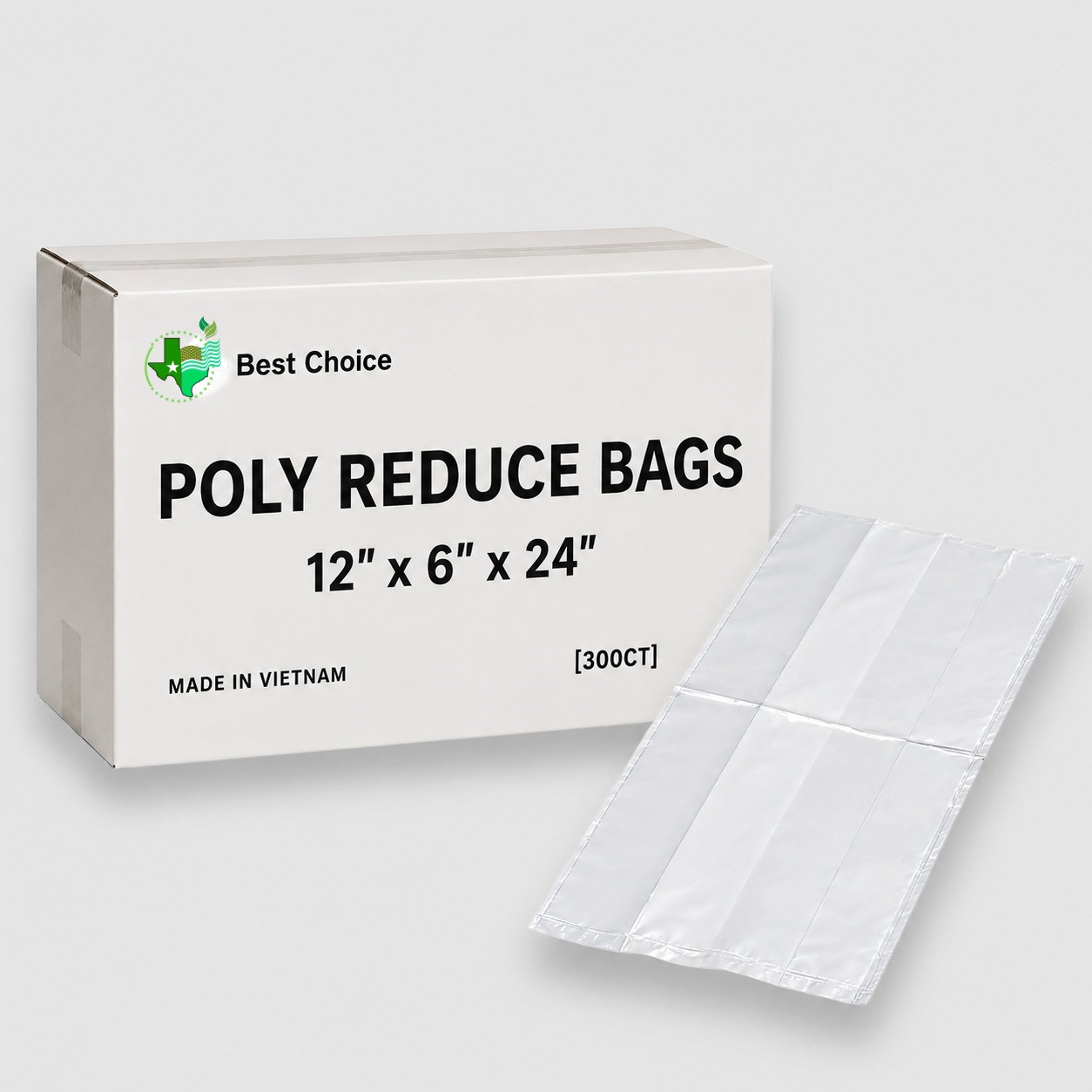 [300ct] 12″ x 6″ x 24″ Poly Produce Bags