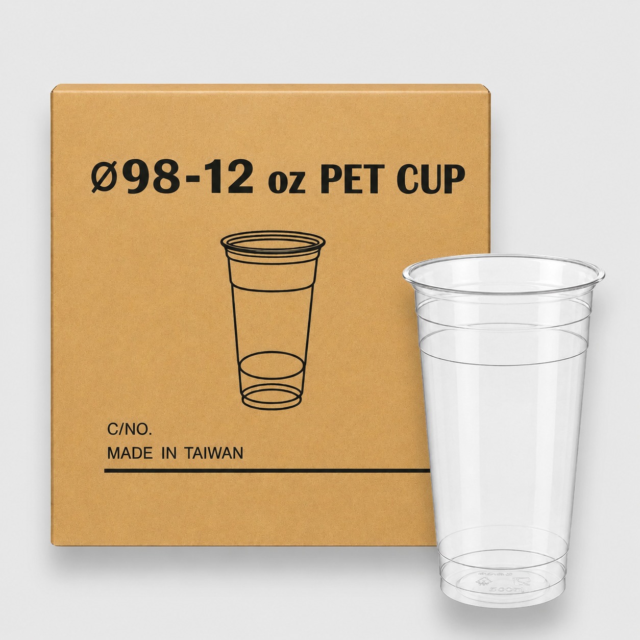 [1000ct] Clear PET Cups 98mm 12 oz